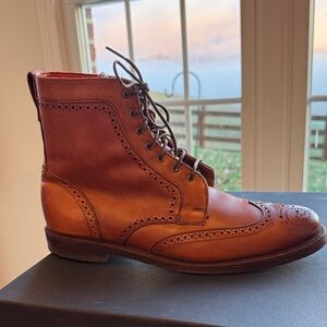 Allen Edmonds Tan Leather Brogue Boots